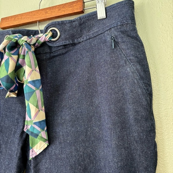 Anthropologie Essential Crop Flare Denim Trousers Size 12 - Picture 11 of 16